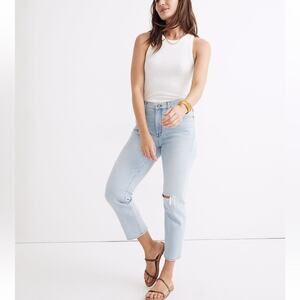 Madewell Mid Rise Classic Straight Jeans